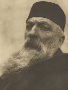Portrait of Auguste Rodin, negative April 21, 1906; print 1908. Creator: Alvin Langdon Coburn