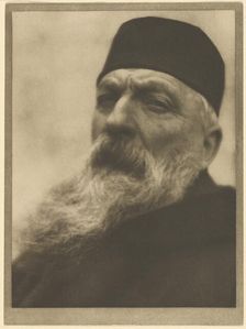 Portrait of Auguste Rodin, negative April 21, 1906; print 1908. Creator: Alvin Langdon Coburn