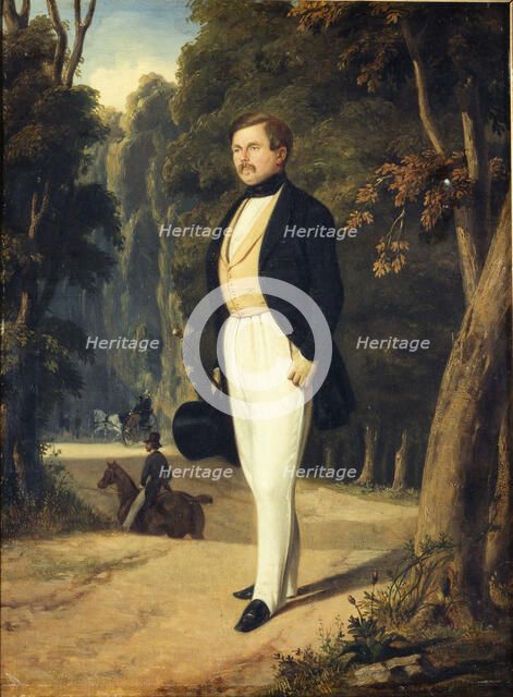 Portrait of Augustin Grisier (1791-1865) , c. 1840. Creator: De Dreux, Alfred (1810-1860).