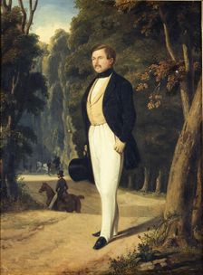 Portrait of Augustin Grisier (1791-1865) , c. 1840. Creator: De Dreux, Alfred (1810-1860)