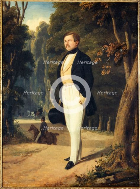 Portrait of Augustin Grisier (1791-1865), fencing master, c1840. Creator: Alfred Dedreux.