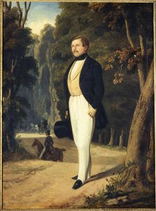 Portrait of Augustin Grisier (1791-1865), fencing master, c1840. Creator: Alfred Dedreux