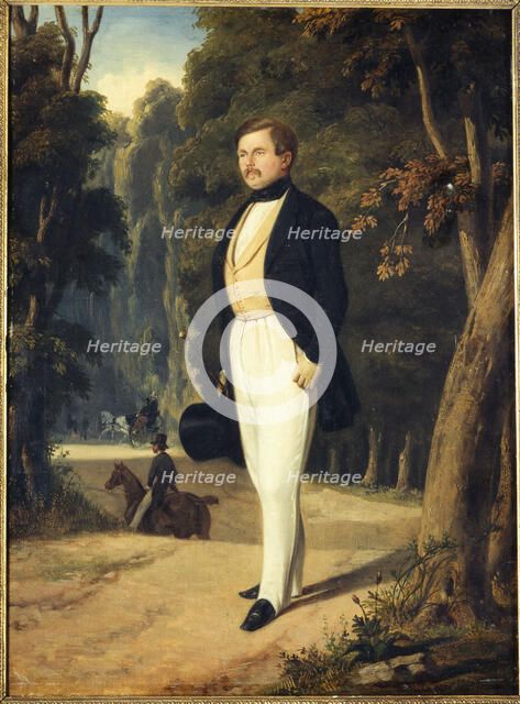 Portrait of Augustin Grisier (1791-1865), fencing master, c1840. Creator: Alfred Dedreux.