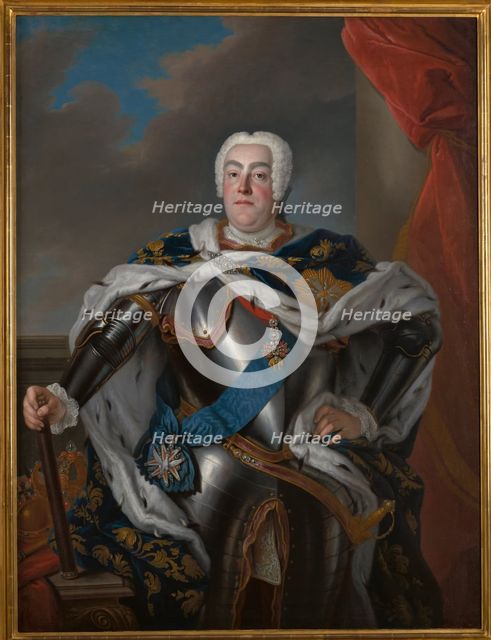 Portrait of Augustus III (1696-1763), c1750. Creator: Louis de Silvestre.