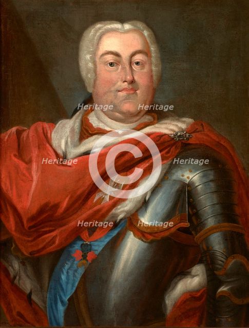 Portrait of Augustus III of Saxony (1696-1763), King of Poland, around the mid-18th century. Creator: Unknown.