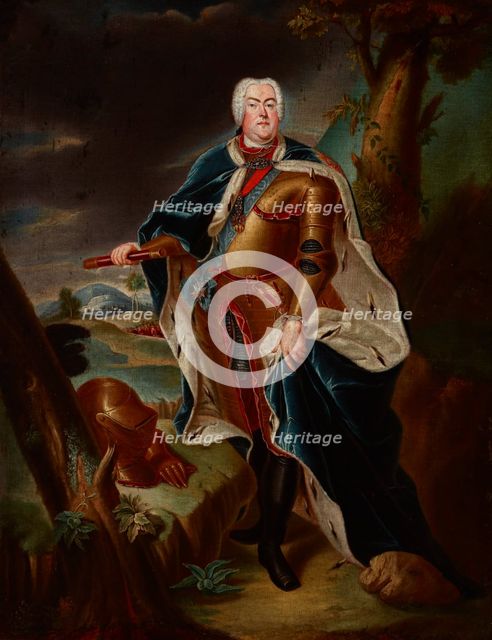 Portrait of Augustus III of Saxony (1696-1763), King of Poland, Mid-18th century. Creator: Unknown.