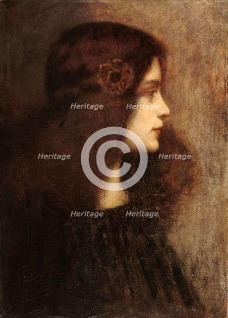 Portrait of Aurore Lauth Sand, c1890. Creator: Charles-Frederic Lauth.