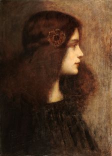 Portrait of Aurore Lauth Sand, c1890. Creator: Charles-Frederic Lauth