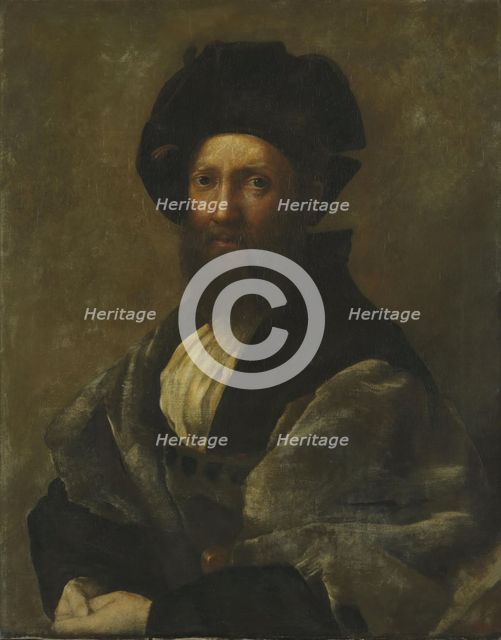 Portrait of B. Castiglione. Copy after Raphael, probably 1878-1879. Creator: Hans Heyerdahl.
