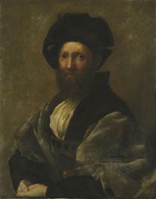 Portrait of B. Castiglione. Copy after Raphael, probably 1878-1879. Creator: Hans Heyerdahl
