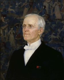 Portrait of B. O. Schauman, 1888. Creator: Maria Wiik