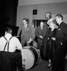 Portrait of Bob Haggart, Marion Hutton, and Gordon MacRae, New York, N.Y., 1946. Creator: William Paul Gottlieb