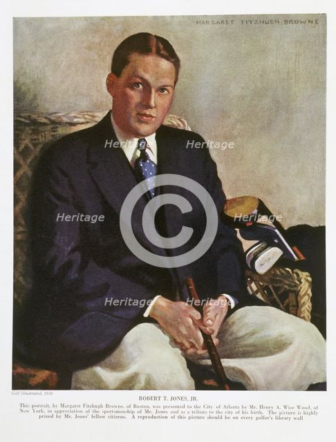 Portrait of Bobby Jones, 1930. Creator: Margaret Fitzhugh Browne.