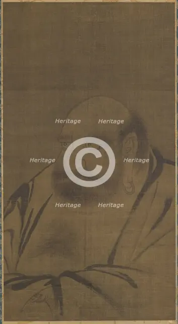 Portrait of Bodhidharma, 14th century. Creator: Unknown.