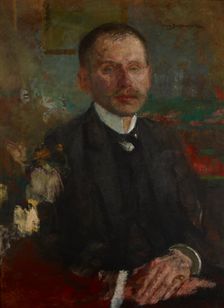 Portrait of Bogdan Falenski-two-sided painting, c1900. Creator: Olga Boznanska