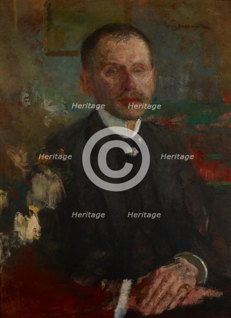 Portrait of Bogdan Falenski-two-sided painting, c1900. Creator: Olga Boznanska.
