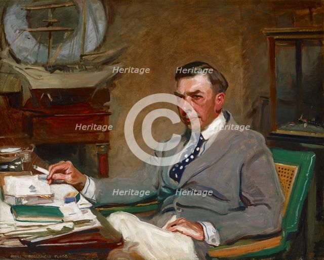 Portrait of Booth Tarkington, 1916. Creator: James Montgomery Flagg.