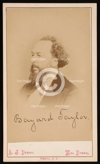 Portrait of Bayard Taylor (1825-1878), Before 1878. Creator: Purdy & Frear.