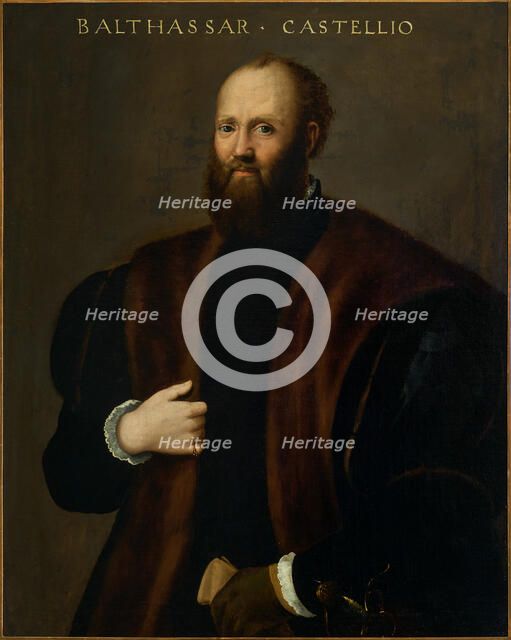 Portrait of Baldassare Castiglione, Between 1540 and 1552. Creator: Campi, Bernardino (1522-1591).