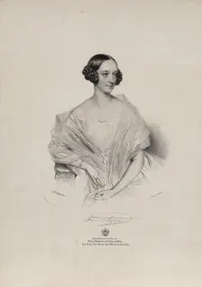 Portrait of ballet dancer Marie Taglioni (1804-1884), c.1839. Creator: Kriehuber, Josef (1800-1876)