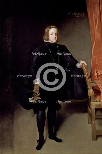 Portrait of Baltasar Carlos of Spain (1629-1646), between 1645 and 1646. Creator: Juan Battista Martinez del Mazo.