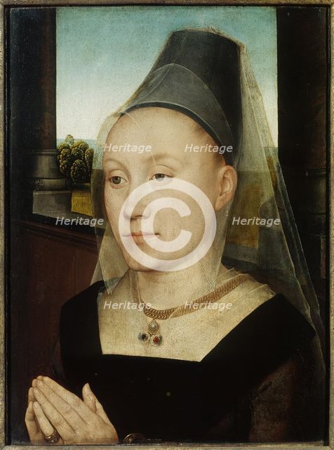 Portrait of Barbara van Vlaendenbergh, 1482. Creator: Memling; Hans (1433/40-1494).