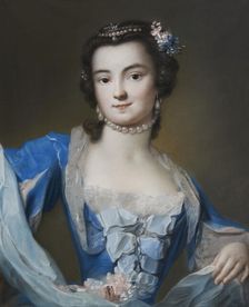 Portrait of Barbara Campanini (1721-1799), c1740. Creator: Carriera; Rosalba Giovanna (1657-1757)