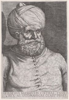 Portrait of Barbarossa, 1535. Creator: Agostino Veneziano
