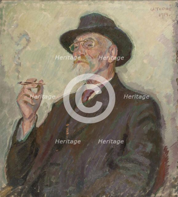 Portrait of Baron Ernst Wrede, Forester, 1914. Creator: Verner Thome.