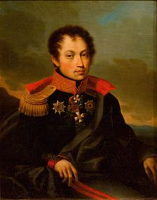 Portrait of Baron G.V. Rosen, 1817. Creator: Afanasy Burtsev