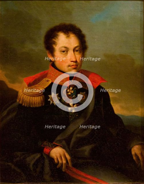 Portrait of Baron G.V. Rosen, 1817. Creator: Afanasy Burtsev.