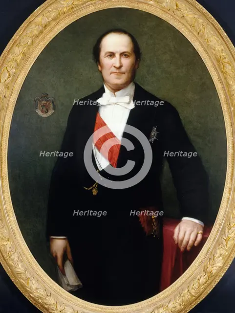 Portrait of Baron Haussmann (1809-1891), prefect of the Seine (1853-1870), c1860. Creator: Henri Lehmann.