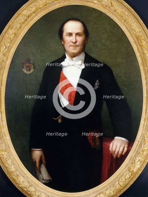 Portrait of Baron Haussmann (1809-1891), prefect of the Seine (1853-1870), c1860. Creator: Henri Lehmann.