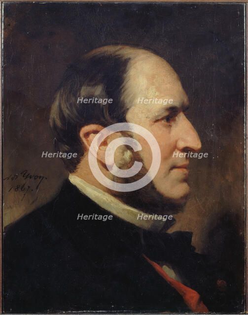 Portrait of Baron Haussmann (1809-1891), prefect of the Seine, 1867. Creator: Unknown.