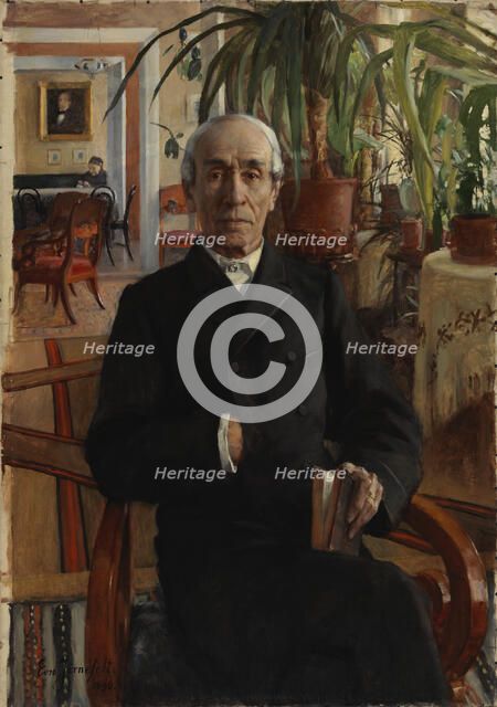 Portrait of Baron Johan Philip Palmén, Vice Chancellor of the University, 1890. Creator: Eero Jarnefelt.