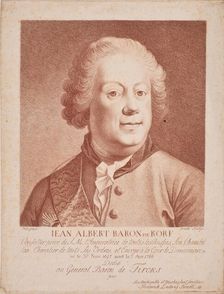 Portrait of Baron Johann Albrecht von Korff (1697-1766) , Mid of the 18th cen. Creator: Bradt, Frederik Ludvig (1747-1829)