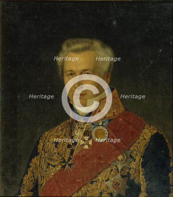 Portrait of Baron Leo Karlovich Bode (1787-1859), 1850s. Artist: Anonymous, 18th century  
