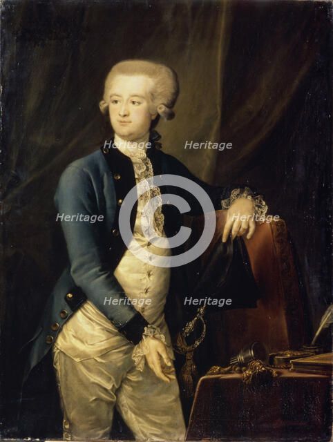 Portrait of Baron Pyotr Fyodorovich Maltitz (1753-1826), 1785. Artist: Drozhdin, Petro Semyonovich (1745-1805)