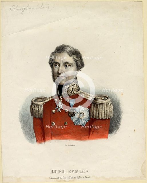 Portrait of Baron Raglan, 1854. Artist: Anonymous  