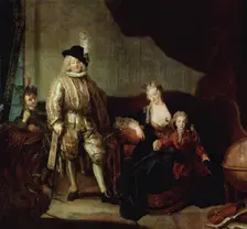 Portrait of Baron von Erlach with his Family, 1711. Creator: Antoine Pesne