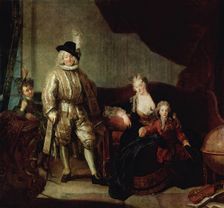 Portrait of Baron von Erlach with his Family, 1711. Creator: Antoine Pesne