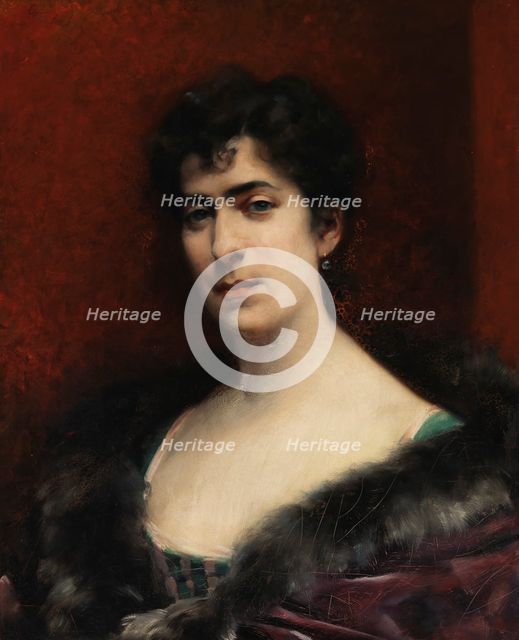 Portrait of Baroness Delort de Gléon, 1875-1900. Creator: Emmanuel de Dieudonne.