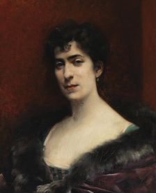 Portrait of Baroness Delort de Gléon, 1875-1900. Creator: Emmanuel de Dieudonne