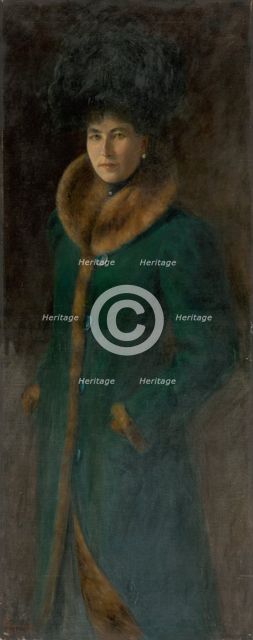 Portrait of Baroness Fleshová, 1901. Creator: Karol Pongrácz.