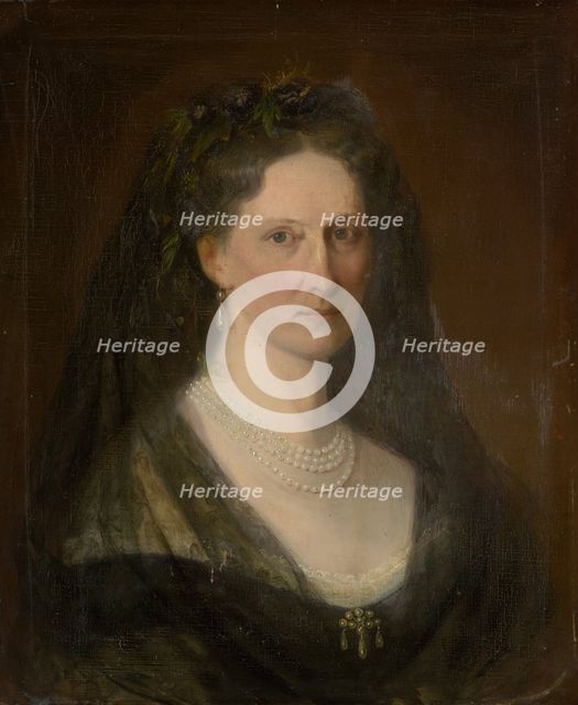 Portrait of Baroness Hedviga Mednyánszká, 1869. Creator: Carl Martin Ebersberg.