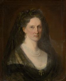 Portrait of Baroness Hedviga Mednyánszká, 1869. Creator: Carl Martin Ebersberg