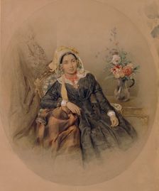 Portrait of Baroness Iuliania Ivanovna Klodt von Jürgensburg, 1845. Artist: Sokolov, Pyotr Fyodorovich (1791-1848)