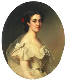 Portrait of Baroness Lina Yxkull-Gyllenband (1840-1911), née von Adelson, 1863