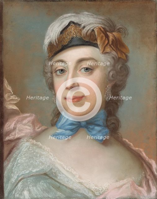 Portrait of Baroness Ulrika Charlotta Sprengtporten (1724-1780) . Creator: Lundberg, Gustaf (1695-1786).
