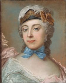 Portrait of Baroness Ulrika Charlotta Sprengtporten (1724-1780) . Creator: Lundberg, Gustaf (1695-1786)